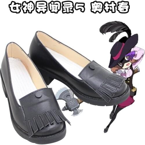 Anime Persona 5 Noir Haru Okumura Cosplay Shoes Adult P5 Noir Haru Okumura shoes Outfit for Halloween Custom made Free Shipping