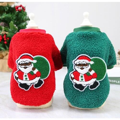 Dog Clothes Autumn and Winter Clothes Pet Clothes New Teddy Small Dog Pet Clothes Winter 21 Christmas Tree Dog Fleece