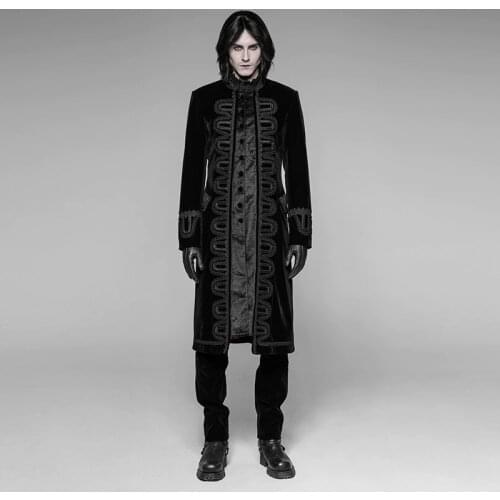 Punk Rave Mens Jackets and Coats Gothic Fashion Victorian Gorgeous Court Coat Goth Clothing Stage Performance Cosplay Costume