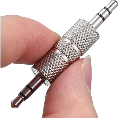 2pcs 3.5mm to 3.5mm Male to Male Audio Adapter Connector Jack Coupler Stereo M/M Extension Audio plug Converter