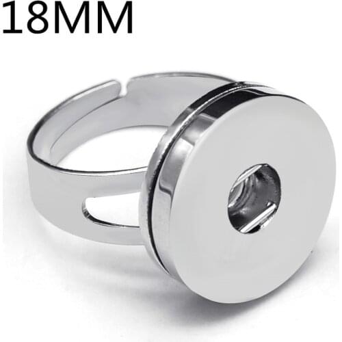 Hot 10pcs sale simple snap rings trendy fit 18MM snap buttons high quality DIY fittings wholesale JZ0006