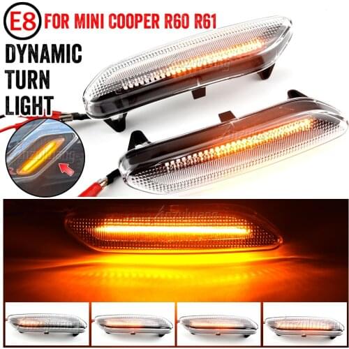 LED Flowing Turn Signal Light Dynamic LED Side Marker Light 12v Side Repeater Lamp Panel Lamp For BMW For Mini Cooper R60 R61