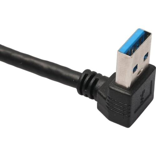 USB 3.0 Right Angle 90degree Extension Cable Male to Female Adapter Cord, 20cm