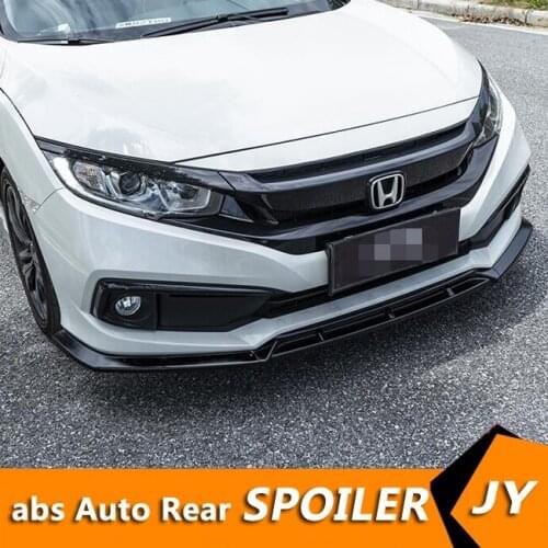 For Honda Civic Body kit spoiler 2019-2020 Honda Civic WJK ABS Rear lip rear spoiler front Bumper Diffuser Bumpers Protector