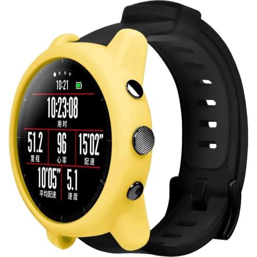 Protector Shell for Xiaomi Huami Amazfit 2/2S Stratos Colorful Frame Silicone Case For Amazfit 2 Stratos Watch Case