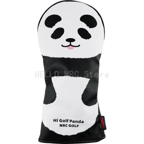 1Pcs Golf Headcover Panda Driver Fairway Wood Set Cartoon Head Covers Pu Leather Lovely