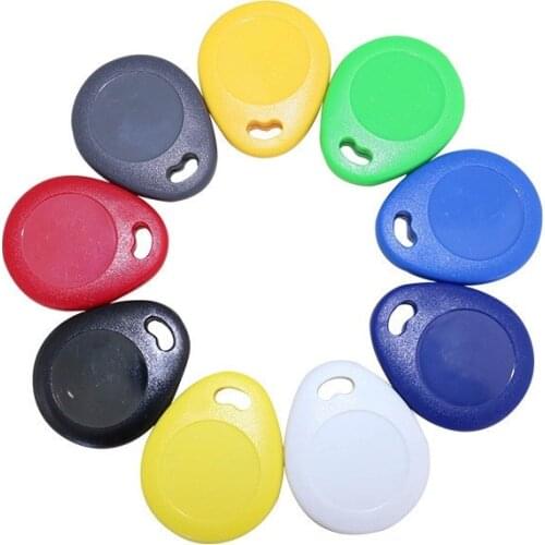 125KHZ EM4305 Writable Rewrite Copy Card RFID Tag Plastic Metal Ring Keyfob Card Sticker Key Fob Token RFID keychain 1Pcs