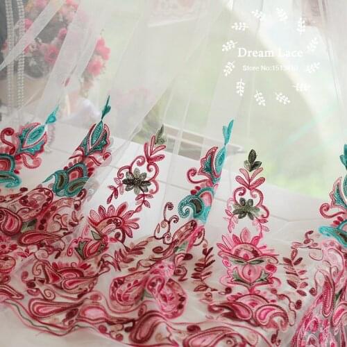 145cm or 57"*1Y Embroidery Tulle Mesh Lace Fabric for Fashion Lady Dresses