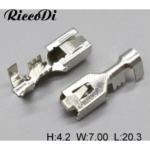 50 Pcs 6.3 Series Automotive Connector Connector Terminals High Current Terminals Terminals Plug socket DJ6221-6.3C