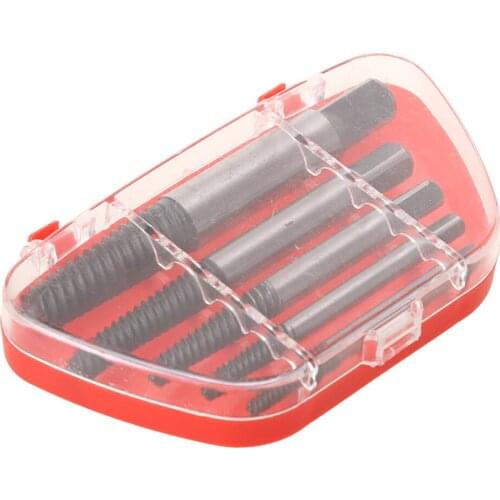 5x 4-18mm Small - Large Screw Extractor Set In Case Broken Stud Bolt Remover