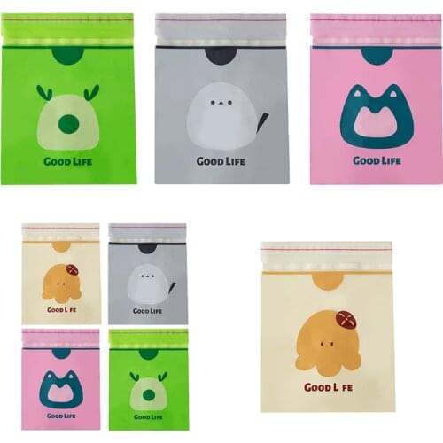 60Pcs Disposable Self Adhesive Car Trash Bags Stick-On Cleaning Container Cartoon Animal Print Garbage Rubbish Holder