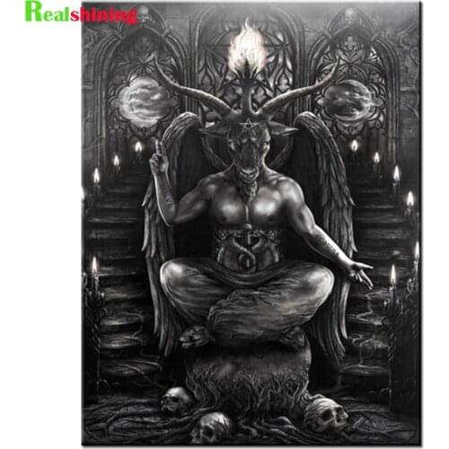Diy Diamond Embroidery Skull God 5D Diamond Painting Full Square Drill Pattern Diamond Mosaic Cross Stitch Wall Decor N2259