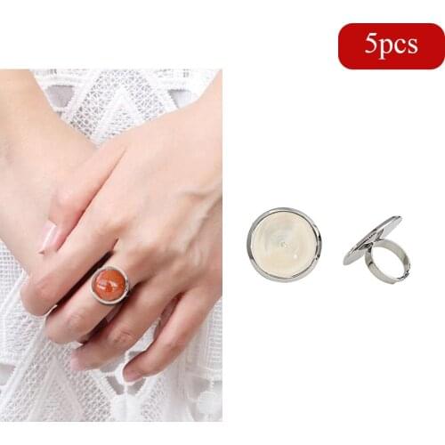 Beadsnice Round Ring Base Settings Blanks Bezel Jewelry Supply Fit Cabochon DIY Making Fashion Ring 25.5mm ID 38859