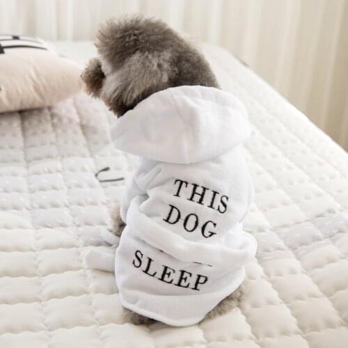 White Fashion Dog Bath Towel Clothes Coat Hoodie For Bathing Pet Grooming Washing Clean Message Cat Small Meidum Puppy Animal