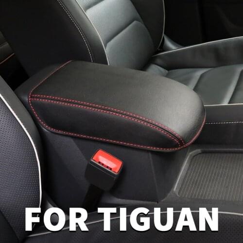 In-car central armrest cover for hand protection leather cover accessories For Volkswagen Tiguan mk2 2016 2017 2018 2019 2020