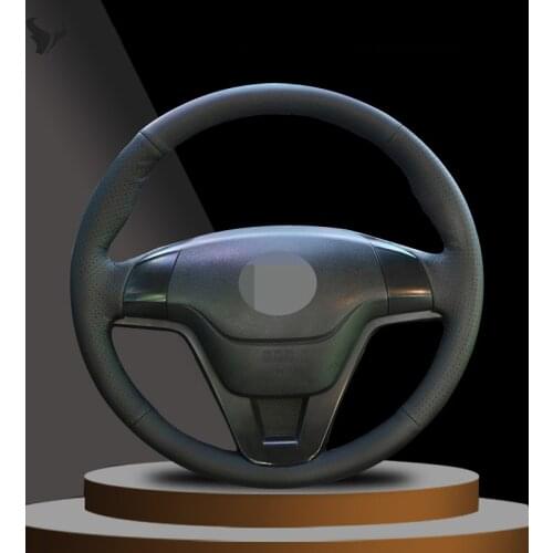 For Honda CRV CR-V 2007 2008 2009 2010 2011 Black Artificial Leather Car Steering Wheel Cover Interior Accessories Parts