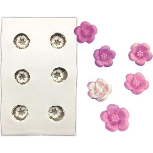 Peach Blossom Shape Silicone Mold Sugarcraft Chocolate Cupcake Baking Mold Fondant Cake Decorating Tools
