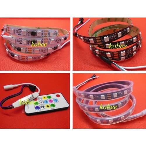 5V addressable 1m 5m waterproof ip30 ip65 5050 rgb 30 60 144 led/m ws2811 ws2812 ws2812b led strip