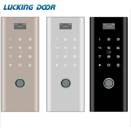 Smart Door Fingerprint Lock Electronic Digital Gate Opener Electric RFID IC Biometric finger print security Glass Password Card