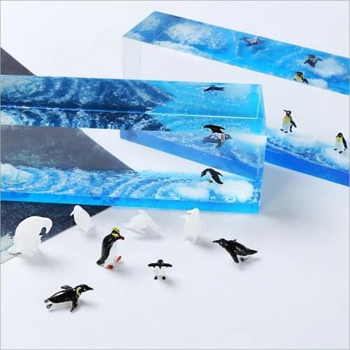 New 3 pcs/lot Different style Resin mini Glacier animal penguin material epoxy mold makeing jewelry filling for DIY jewelry