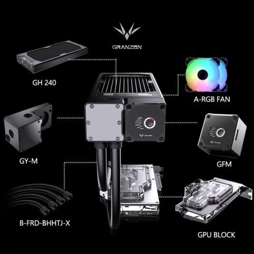 Granzon GPU AIO Cooler Kit For RTX3090/3080 Graphics Card , Flow Display All In One VGA Memory Radiator GZGPU-M240N