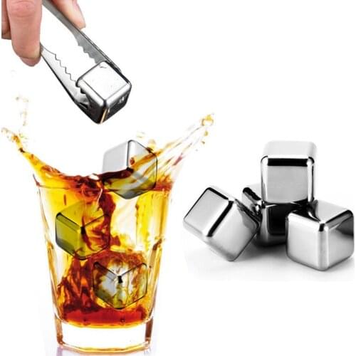 304 Stainless Steel Ice Cubes Reusable Cooler Stone Island Whiskey Beer Wine Metal granule Chiller Chilling Rocks Bar Supplies