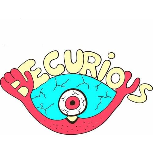 Cute Be Curious Motorcycle Car Stickers Custom Printing Decal Car Accessories DIY Vinyl Waterproof Material Decor Kk13*8cm