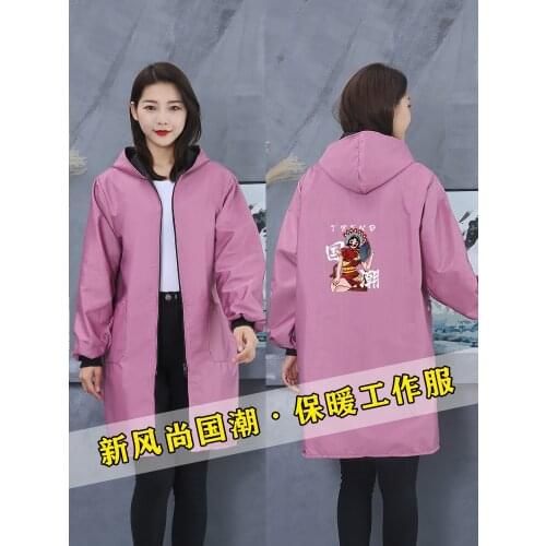 Plus velvet thickening men and women are wearing jackets, overalls, autumn and winter waterproof