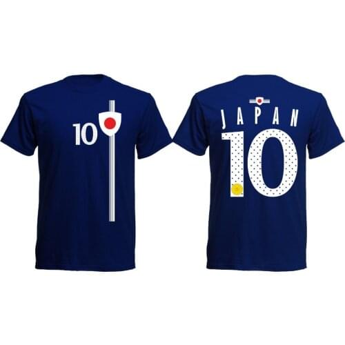 New Summer Tee Shirt Japan T-Shirt Navy 2019 Jersey Nummer 10 Mens Legend Footballer Soccers Funny T-shirt