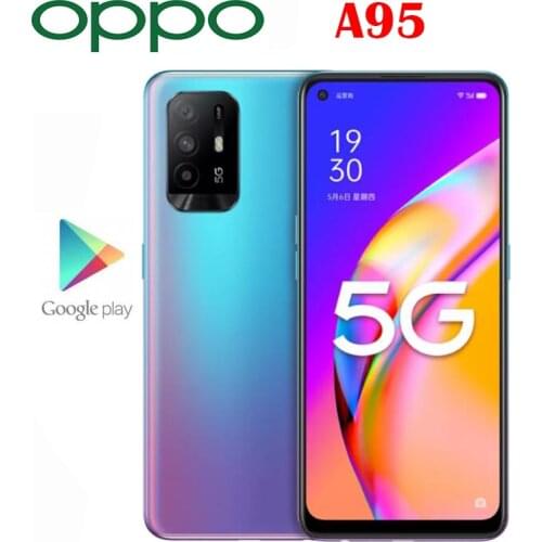 New Official Original OPPO A95 5G Cell Phone Octa Core 6.43inch 60Hz AMOLED Dimensity 800U 48MP Camera 30W Super VOOC 4310mAh