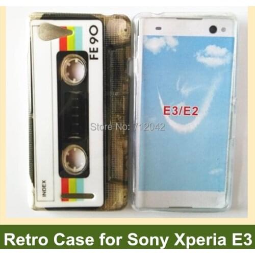 OEEKOI Retro Cassette Tape Radio Camera Garden Flower Leopard Zebra Pattern Soft Gel Cover Case for Sony Xperia E3 Free Shipping
