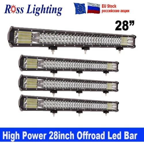 Wholesale Triple Row OffRoad LED Light Bar 28" Auto Work Lamp for Tractor Boat 4WD 4x4 Truck SUV ATV LED