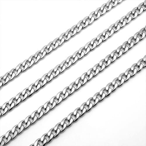 2pcs/lot 2019 stainless steel chain necklace 45cm men and women jewelry making accessories wholesale