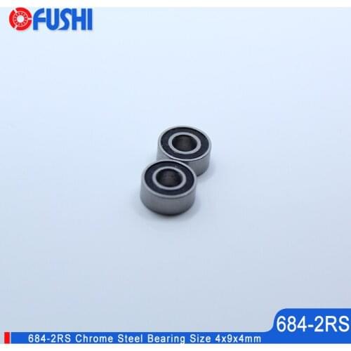 684-2RS Bearing 4x9x4 mm 10PCS Double Sealed Miniature Deep Groove 684 2RS Ball Bearings 684 RS