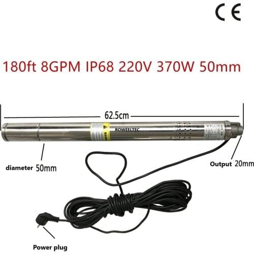 High Lift 50mm diameter submersible well pump submersible deep well pump High Pressure Deep Well Pump