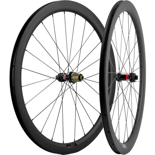 Full 700C Carbon Road bicycle Wheels 45mm depth 25mm Width Clincher bike Wheelset UD Matte Bicycle Wheel disc brake