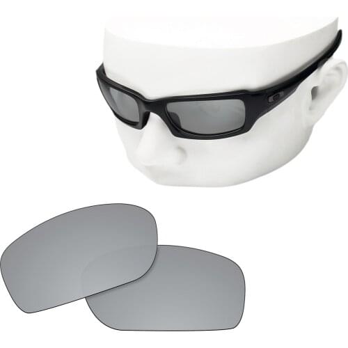 OOWLIT Polarized Replacement Lenses of Silver Mirror for-Oakley Fives Squared Sunglasses