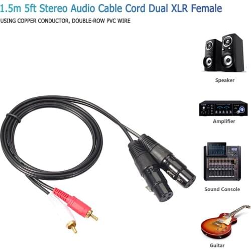 Portable 3Pin XLR 1 Male to 2 Female Audio Cable for Stage Light Mixer Recording Used To Divide Various Canon Equipment Into Two