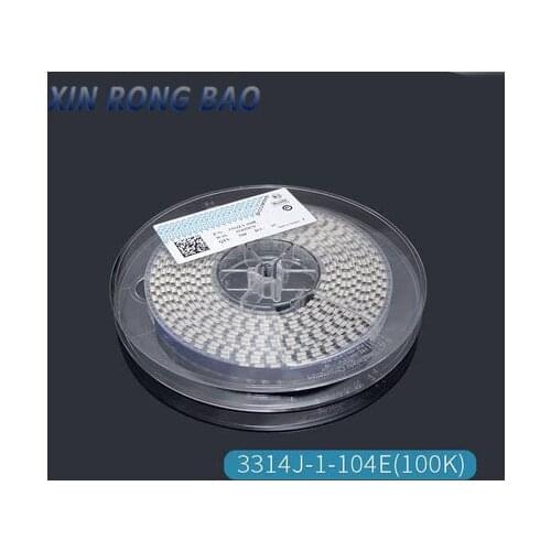 1PCS 3314J 100R 200R 500R 1K 2K 5K 10K 20K 50K 100K 200K 500K 1M ohm 3314J-1 Adjustable Resistance Potentiometer 5X5 5*5 102