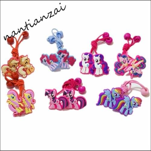 2PCS Kids Women Hair Rope Hair Accessories Unicorn Ponies Scrunchie Elastic Hair Bands Girls Decorations Rubber Bands
