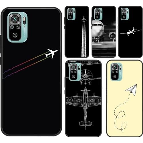 Airplane Aircraft For Xiaomi Redmi Note 9S 8T 7 Note 10 8 9 Pro Case For Redmi 9A 9C 8A K40 9T Soft Cover
