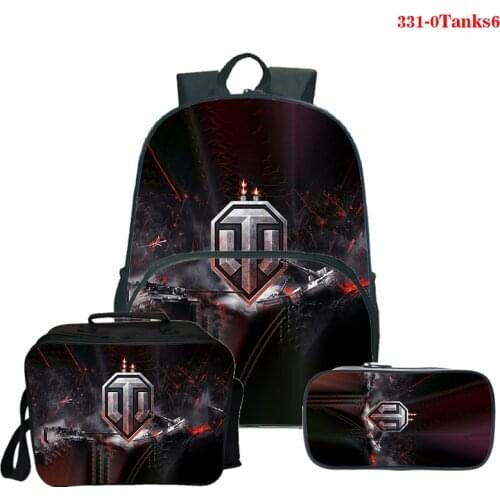 Large Waterproof Children School Bags for Kids Teenager Boys Girl Schoolbag Kids Bag Pack World of Tanks Laptop Backpack Mochila