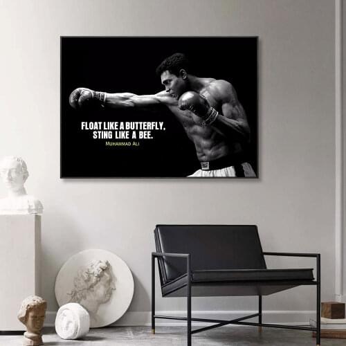 Sports Star Boxing King Ali Poster Abstract Canvas Painting Wall Art Print Canvas Picture for Boys Bedroom Home Decoration
