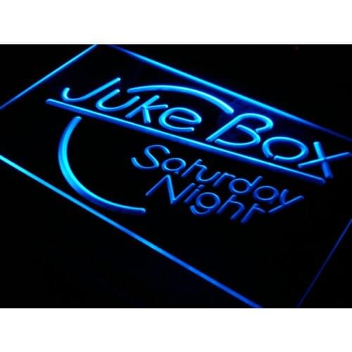 I328 Juke Box Saturday Night Bar Pub LED Neon Light Light Signs On/Off Switch 20+ Colors 5 Sizes