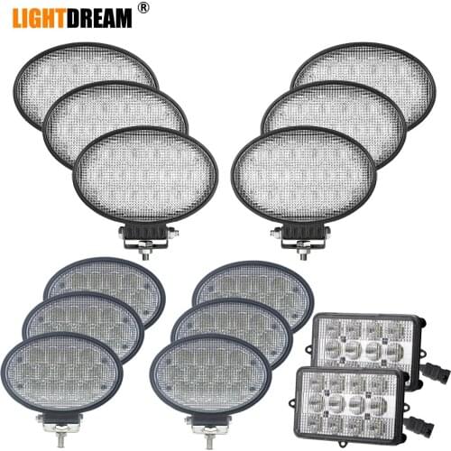 LED Light Kit 14pcs 744 Watts 12V 24V For Agriculture,Farm,John Deere,Tractor,Combines Led Work Light Kit