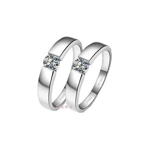 TN237 his and her promise ring sets for couple,0.5 CT round synthetic Gem rings for lovers Engagement rings for couple rings