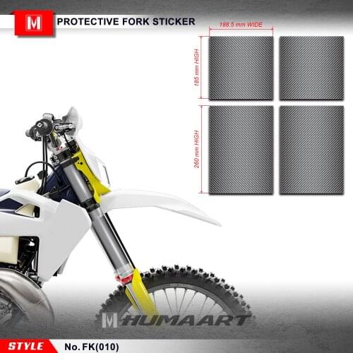HUMAART Upper Mid Fork Tube Guards MX Decal Vinyl Graphic Sticker Deco Kit for MX Dirt Bike Off Road Motocross, Customizable