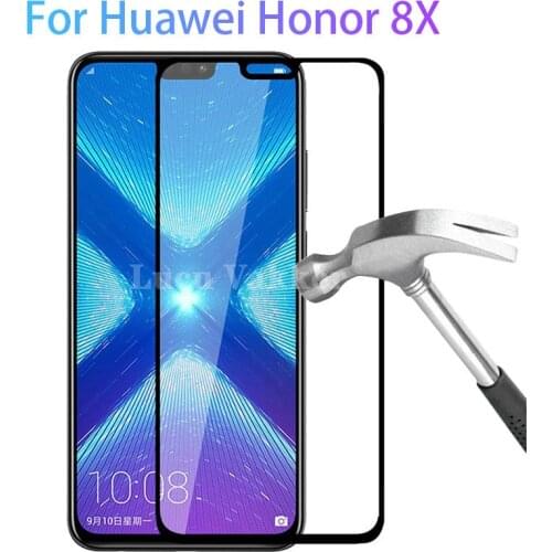 Case On Original Protective Glass For Huawei Honor 8x Screen Protector Huawey honer Honor8x 8 X X8 Tempered Glas full cover film