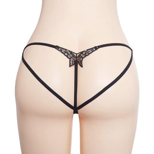 Women Sexy Hot G-String Thong Summer Butterfly Lace Floral Panties Low Waist Elastic Hot Underwear One Size Exotic Apparel