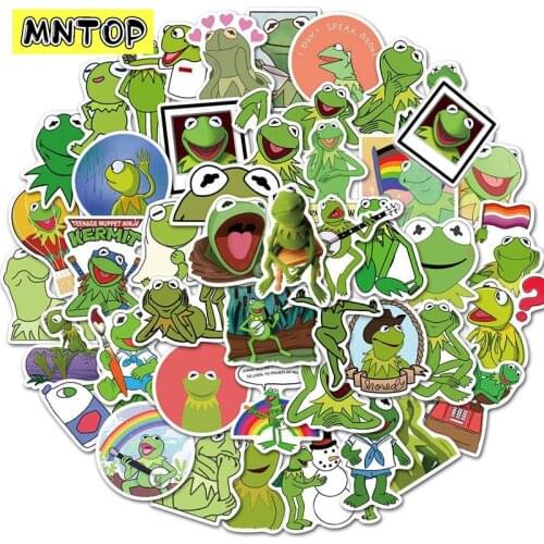 10/30/50Pcs/set Puppet Cartoon Kermit The Frog Sticker For Skateboards Laptop Luggage Guitar Fridge Motorcycle Phone Case Kids